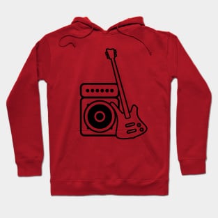 Bassguitar and Amp Hoodie